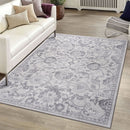Marfi - 8' X 10' Oriental Area Rug - Gray / Silver