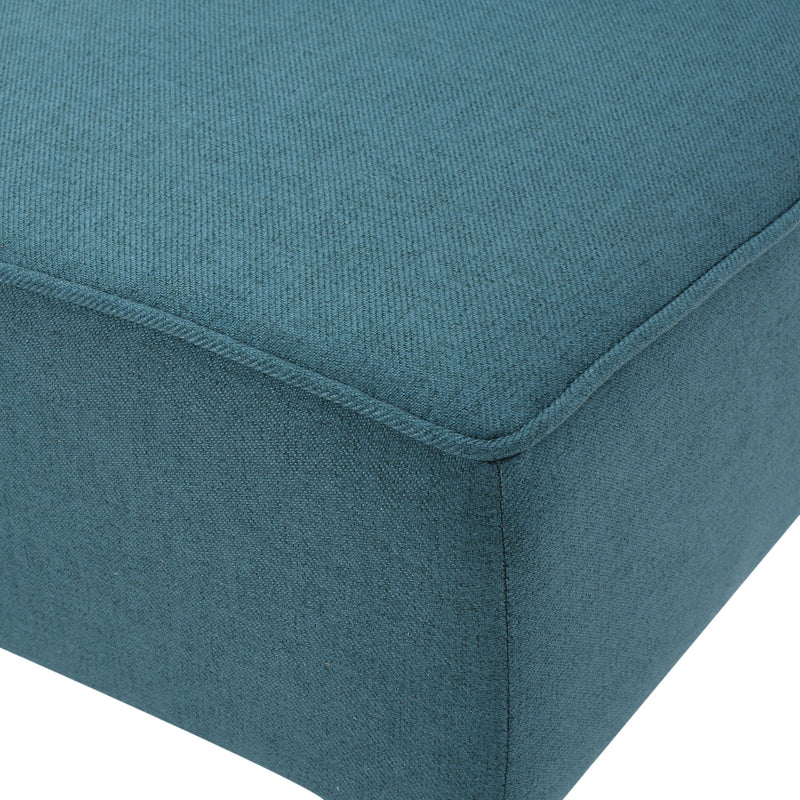 Contemporary Loveseat With Upholstered Fabric And Birch Wood Legs