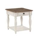Florian - End Table - Oak & Antique White