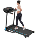 Incline Treadmill For Running & Walking, Hydraulic System Auto Folding With Type C & USB Charge For Android, 10Mph, Bluetooth Speaker - Black