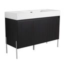 Freestanding Bathroom Vanity With Resin Sink And Storage Cabinet