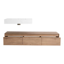 Modern Wall Mounted Bathroom Vanity With Resin Sink And Soft Close Drawer