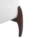 Modern Boucle Lounge Chair With Solid Wood Fram