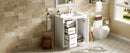 Ceramic Sink Combo, Freestanding Vanity Set With 3 Drawers & Soft Closing Doors