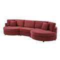Modern 3 Seater Upholstered Sofa With Curved Design