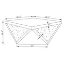 Amore - Square Mirrored Acrylic Crystal Table