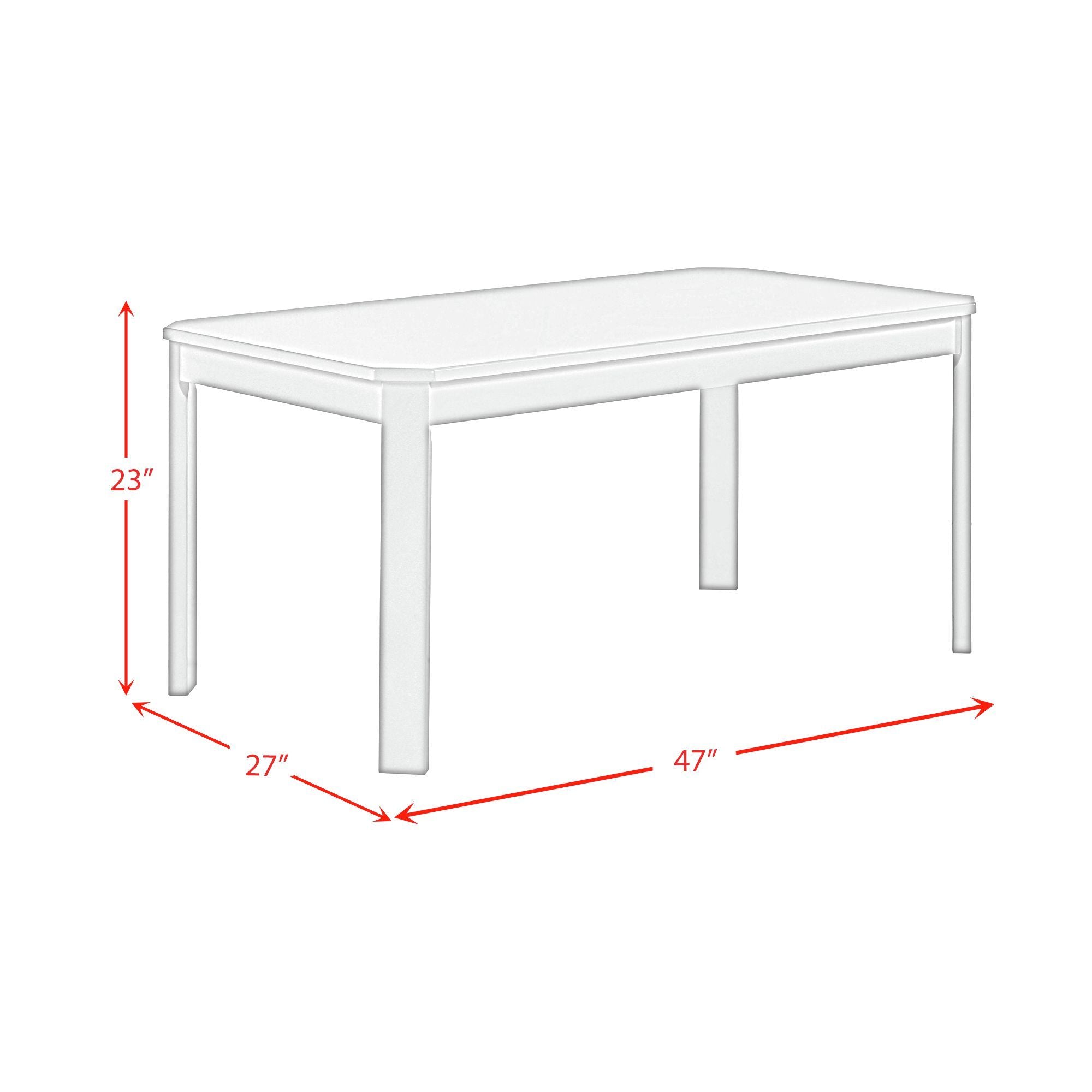 Travis Youth - 5 Piece Dining Set With Table And 4 Chairs - White - Atlantic Fine Furniture Melbourne FL