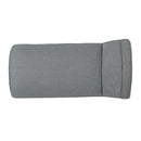 Fabric Chaise Lounge With Rubberwood Frame - Slate