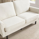 Mid Century Modern Loveseat Sofa With USB Ports, Removable Pillow Cover