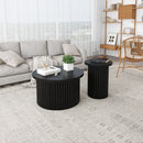 Modern Round Coffee Table And Side Table (Set of 2)