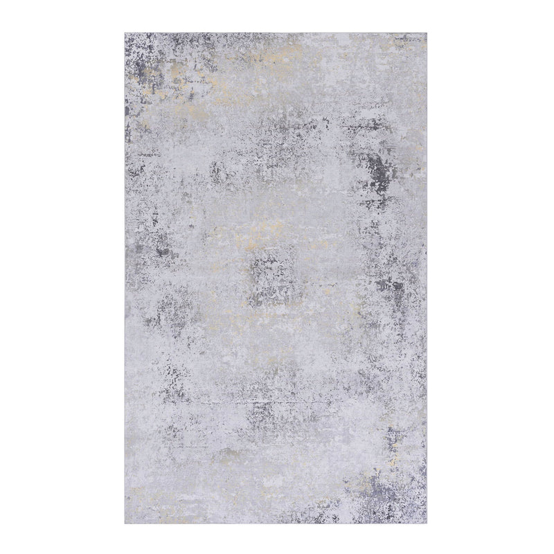 Maval - 8' X 10' Area Rug Washable - Gray / Gold