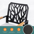 Outdoor Patio Swivel Rocker With Outdoor Grade Sunbrella Cushions, Branch Like Backrest (Set of 2) - Bourbon Brown