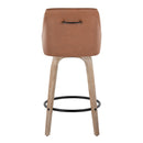 Hannah - Transitional Fixed Height Counter Stool With Swivel With Round Footrest (Set of 2)