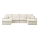Modern Modular U Shaped Cloud Sectional Couch With Deep Seat And Comfy Chaise