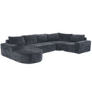 U-Shaped Oversized Modular Cloud Sectional Sofa With Deep Seat For Living Room