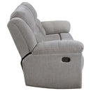Gilson - Chenille Upholstered Reclining Sofa - Gray
