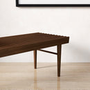 Mia - Mid-Century Modern Bench - Dark Brown