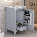 Modern Bathroom Vanity With Sink, Functional Drawer, Soft- Closing Door