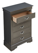 Sleek Transitional Chest - Metal Black