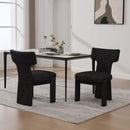 Armless Curved Back Accent Chairs