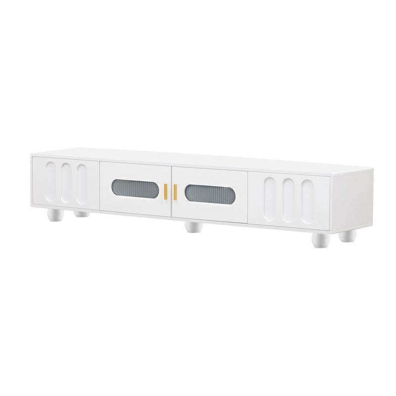 Modern TV Stand For TVs Up To 80", 2 Drawers And Cabinet