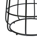 Side Table With Marble Top And Iron Base - Black / White