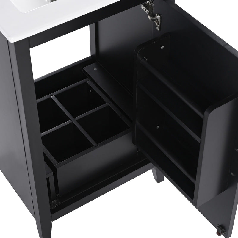 Modern Bathroom Vanity With Sink, Functional Drawer, Soft- Closing Door