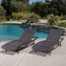 Kauai - Modern Style Wicker Chaise Lounge - Brown Multi