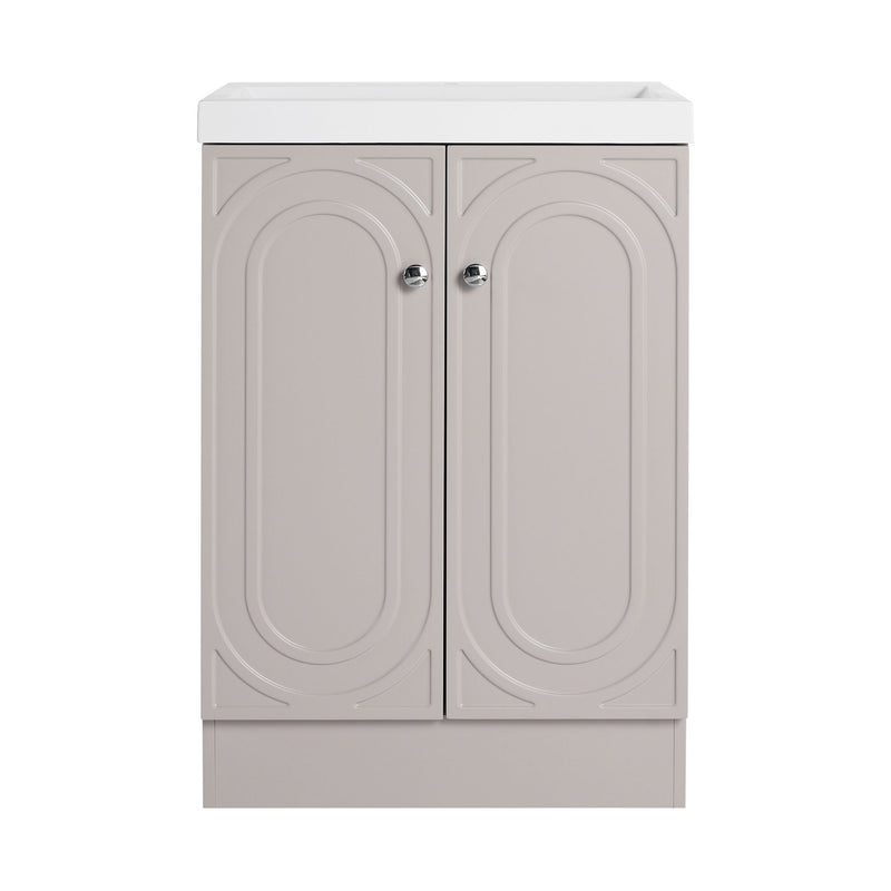 Contemporary Freestanding Bathroom Vanity With Resin Sink & Soft-Close Cabinet Doors