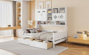 Daybed With All-In-One Cabinet And Shelf