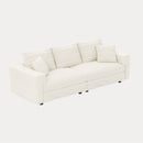 Plush Corduroy 4 Seat Sofa, Modern Comfy Upholstered Sofa Cloud Couch, Deep Seat Couches With Soft Pillows