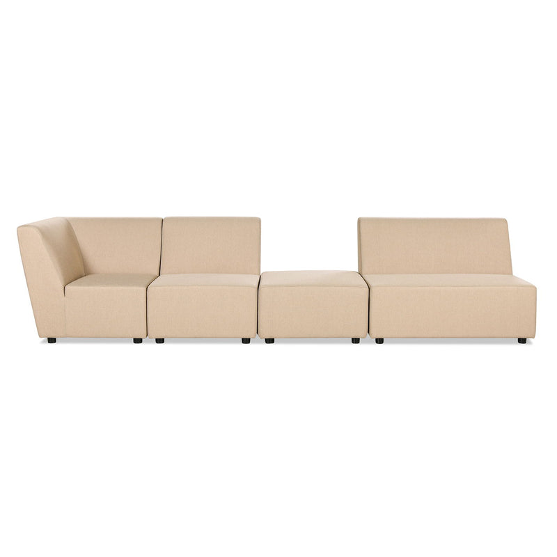 Cleo - Modular Upholstered Deep Seating Patio Armless Loveseat Axroma Olefin - Almond Beige