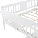 Full size Daybed with Two Drawers, Wood Slat Support, White