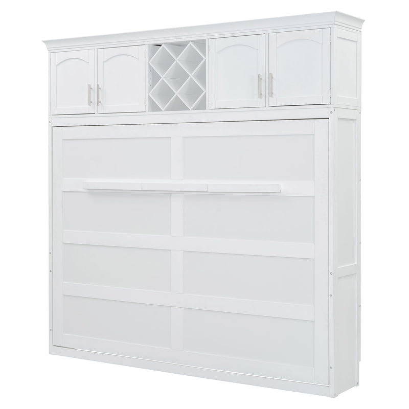 Murphy Wall Bed With Top Cabinets & Wine Rack