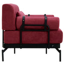 Modern Loveseat Sofa 2 Seater With USB Ports, Cylindrical Armrests