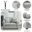 Modern Chenille Oversized Armchair, Chair And A Half, Single Sofa