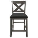 5 Pieces Counter Height Rustic Farmhouse Dining Room Wooden Bar Table Set With 2 Stools And 2 Chairs