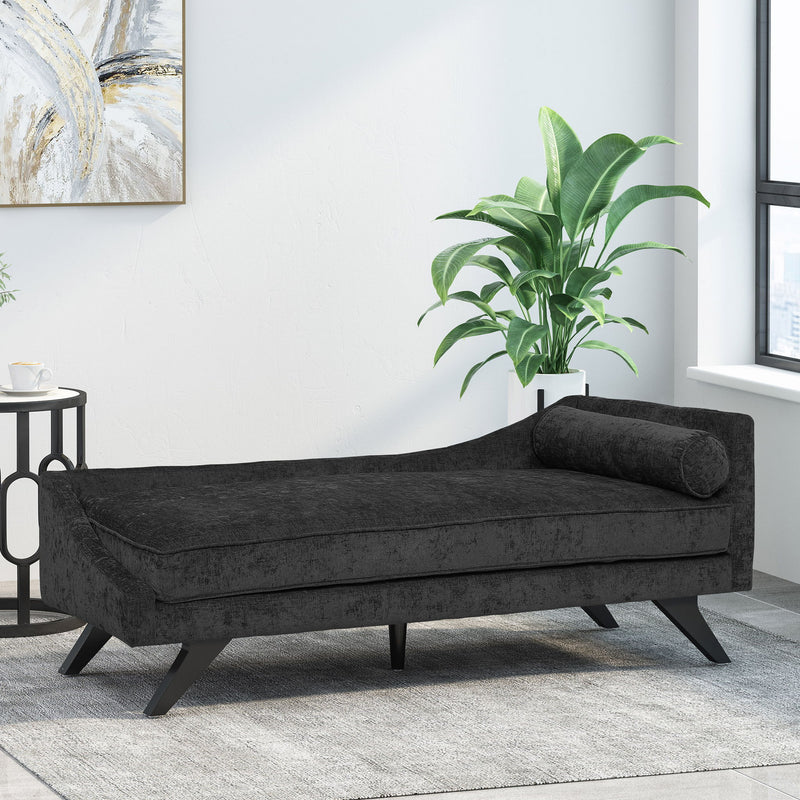 Etherealuxe - Chaise Lounge With Birch Splayed Legs