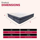 King Size Hybrid Plush Foam Mattress, Soft Polyester Knit Cover, Multi Layer Foam Mattress - White / Gray