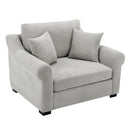 Modern Chenille Oversized Armchair, Chair And A Half, Single Sofa