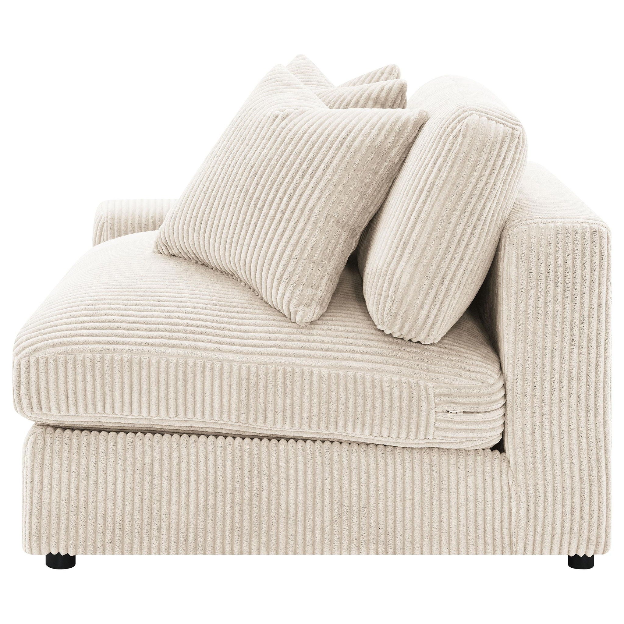 Blaine Upholstered Reversible Chaise Sectional Sofa Sand