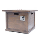 Outdoor Patio Square Gas Burning Mgo Fire Pit, Tank Inside, 40000 Btu