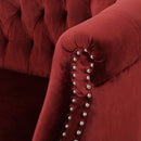 Antique Chesterfield Style Loveseat With Button Tufting