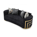 Soledad - Sofa With Upholstery And Hued Accents - Black