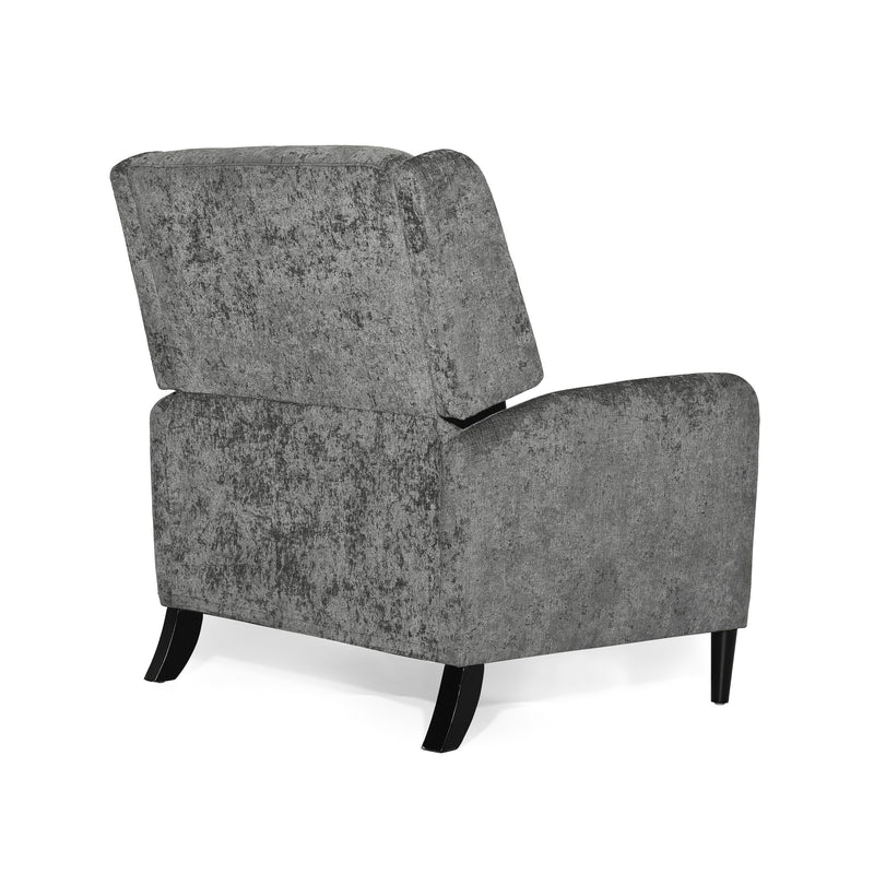 Oversized Textured Fabric Pushback Recliner