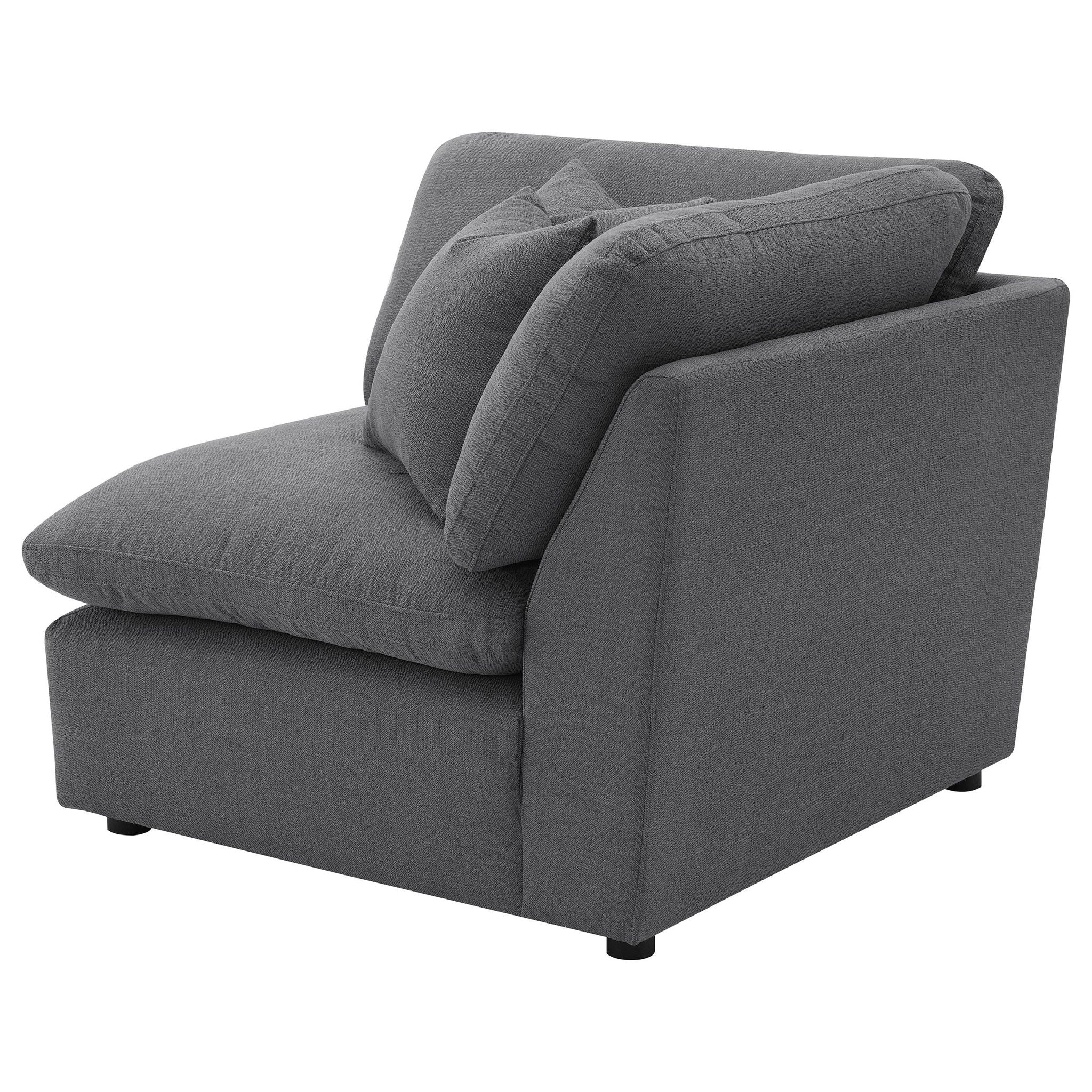 Hobson Upholstered Corner Charcoal