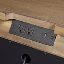 Metal Base Sideboard - Light Brown