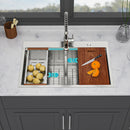 Topmount, Drop In Double Bowl Kitchen Sink