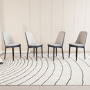 Modern Dining Chair With Cushions And Metal Legs