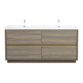 Bathin Freestanding Bathroom Vanity With Double Sinks, Bathroom Storage Vanity Cabinet With Stone Resin Countertop And Soft Close Drawers